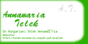 annamaria telek business card